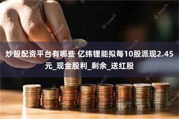 炒股配资平台有哪些 亿纬锂能拟每10股派现2.45元_现金股利_剩余_送红股