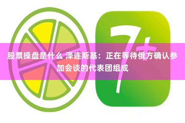股票操盘是什么 泽连斯基：正在等待俄方确认参加会谈的代表团组成