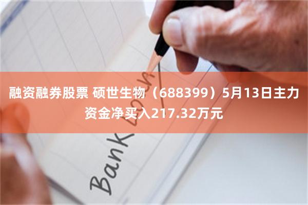 融资融券股票 硕世生物（688399）5月13日主力资金净买入217.32万元