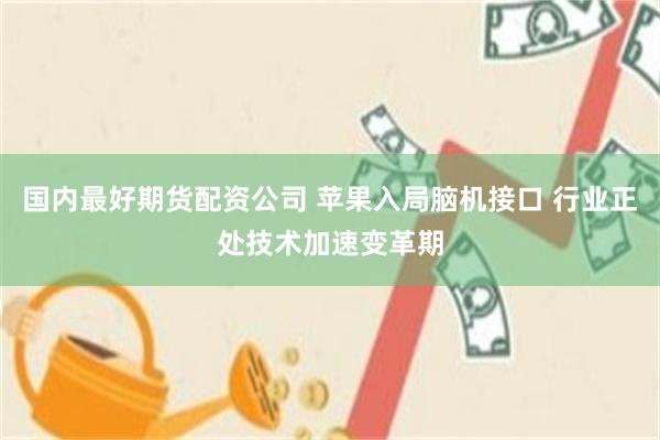 国内最好期货配资公司 苹果入局脑机接口 行业正处技术加速变革期