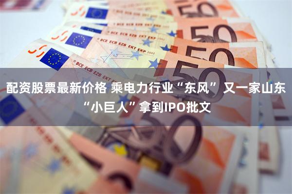 配资股票最新价格 乘电力行业“东风” 又一家山东“小巨人”拿到IPO批文
