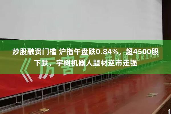 炒股融资门槛 沪指午盘跌0.84%，超4500股下跌，宇树机器人题材逆市走强
