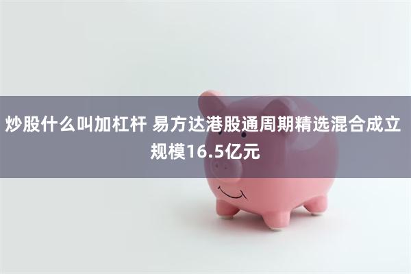 炒股什么叫加杠杆 易方达港股通周期精选混合成立 规模16.5亿元
