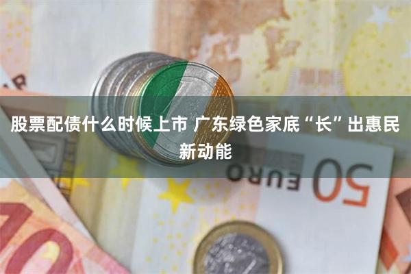 股票配债什么时候上市 广东绿色家底“长”出惠民新动能