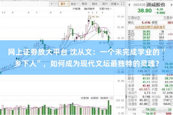网上证劵放大平台 沈从文：一个未完成学业的“乡下人”，如何成为现代文坛最独特的灵魂？