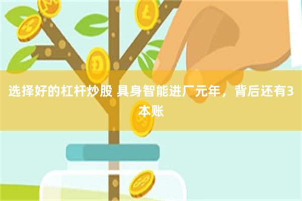 选择好的杠杆炒股 具身智能进厂元年，背后还有3本账