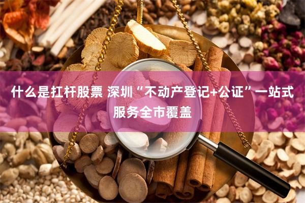 什么是扛杆股票 深圳“不动产登记+公证”一站式服务全市覆盖