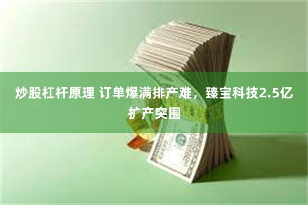 炒股杠杆原理 订单爆满排产难，臻宝科技2.5亿扩产突围