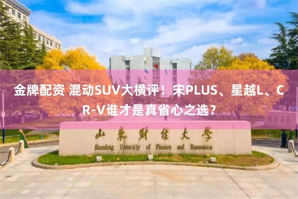 金牌配资 混动SUV大横评！宋PLUS、星越L、CR-V谁才是真省心之选？