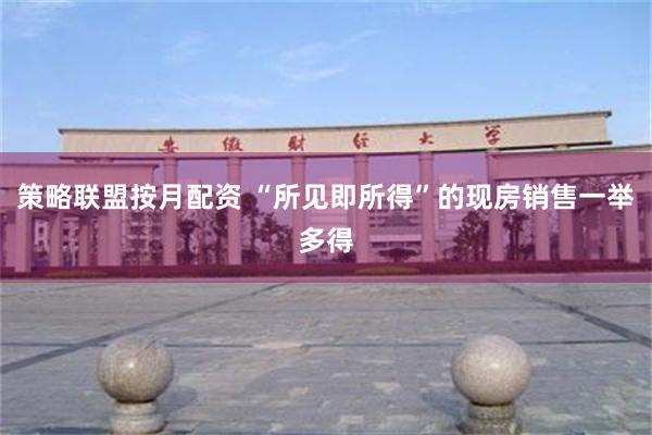 策略联盟按月配资 “所见即所得”的现房销售一举多得